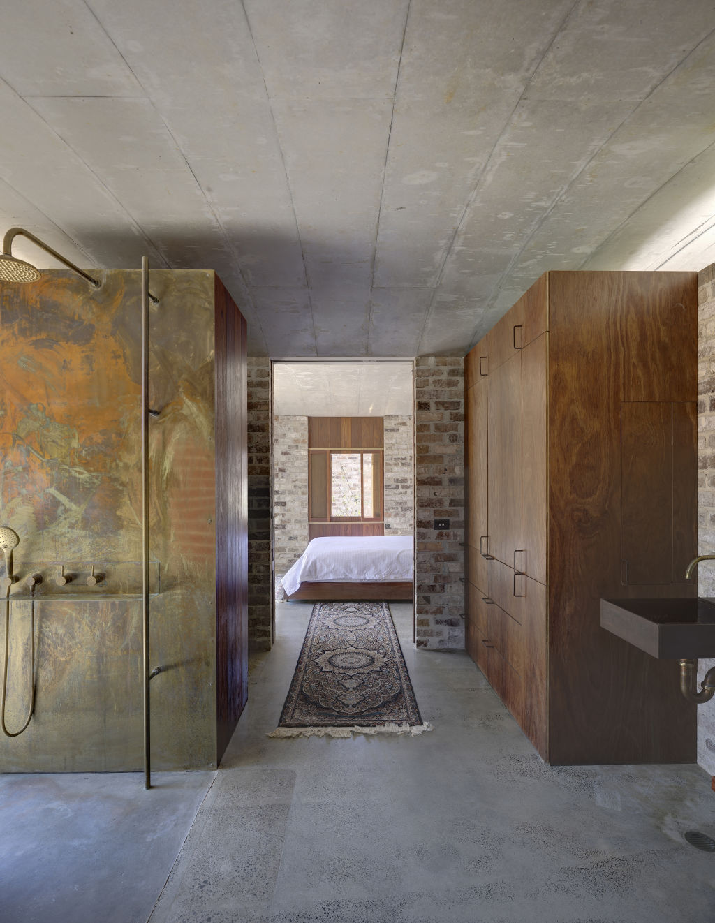 The main bedroom and ensuite-dressing space.  Photo: Brett Boardman