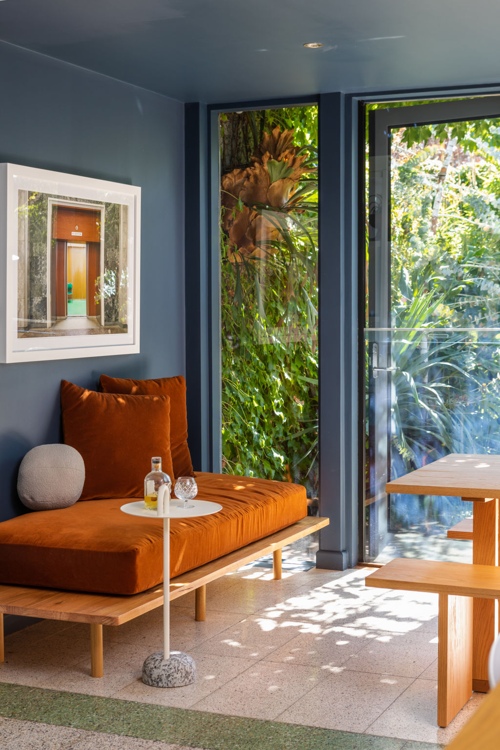 The dining area is bathed in natural light, thanks to the north-facing backyard. Photo: Greg Briggs
