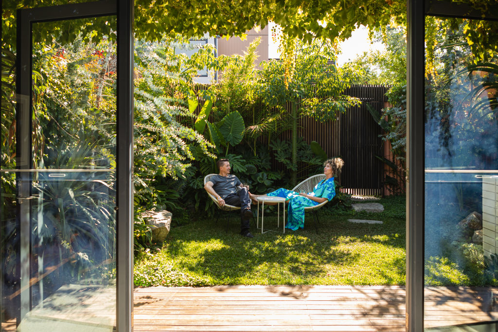 Another favourite is the backyard, with its lush, tropical feel. Photo: Greg Briggs