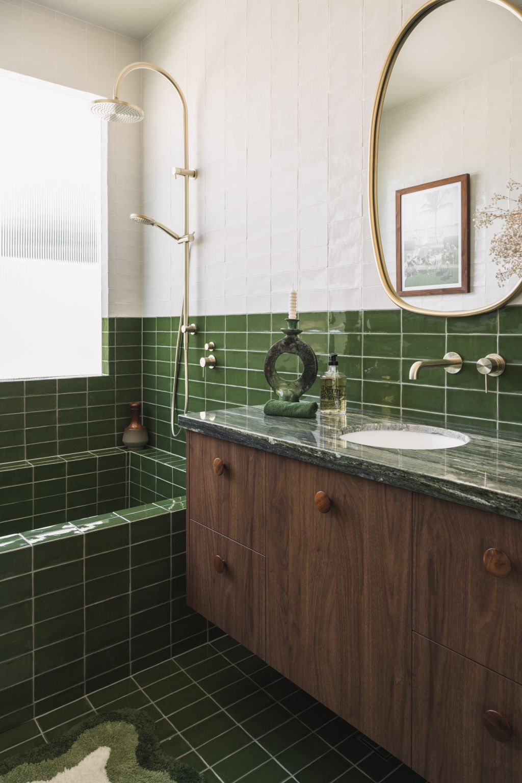 'We’re seeing this biophilic approach in colour selections with green, terracotta and warm whites as well as materials such as solid timber, natural stone,' Kirstin Radford says. Photo: Hannah Puechmarin