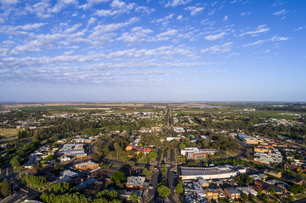 Aerial overlooking the city of Griffith. Photo: Destination NSW