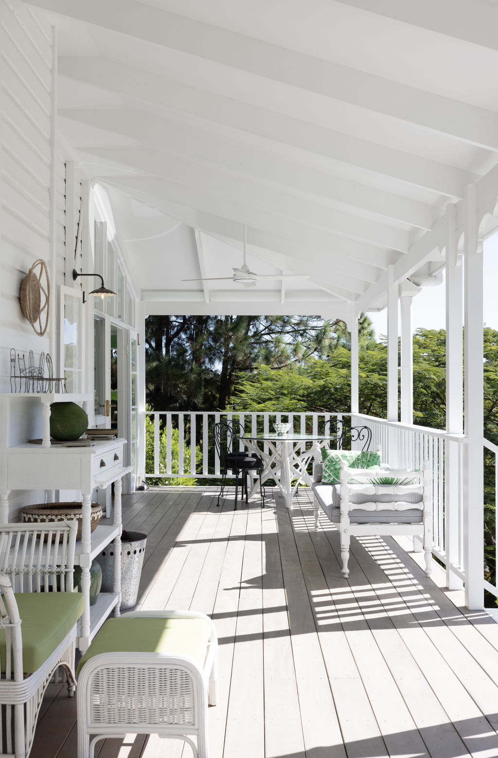 The couple fell for the partially renovated Queenslander while holidaying in Noosa. Photo: The Design Villa
