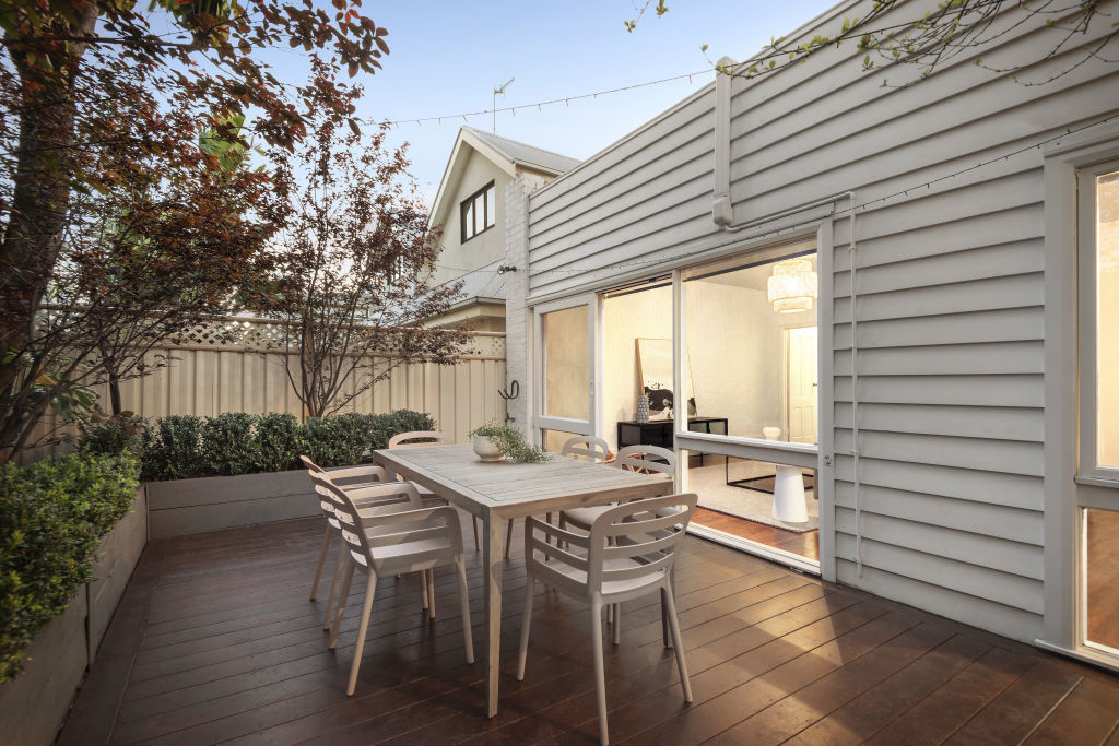 The large entertaining deck is a big tick for buyers. Photo: Sameer Virkar