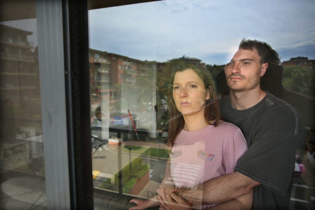 Jasmine Gearie and partner Jack Wilson would like to buy instead of rent, but the pace of increases over the past two years has made that dream more difficult to reach. Photo: James Alcock