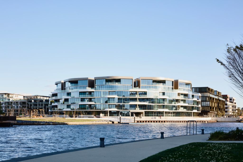 The building sits on the edge of Lake Burley Griffin. Photo: Kiernan May