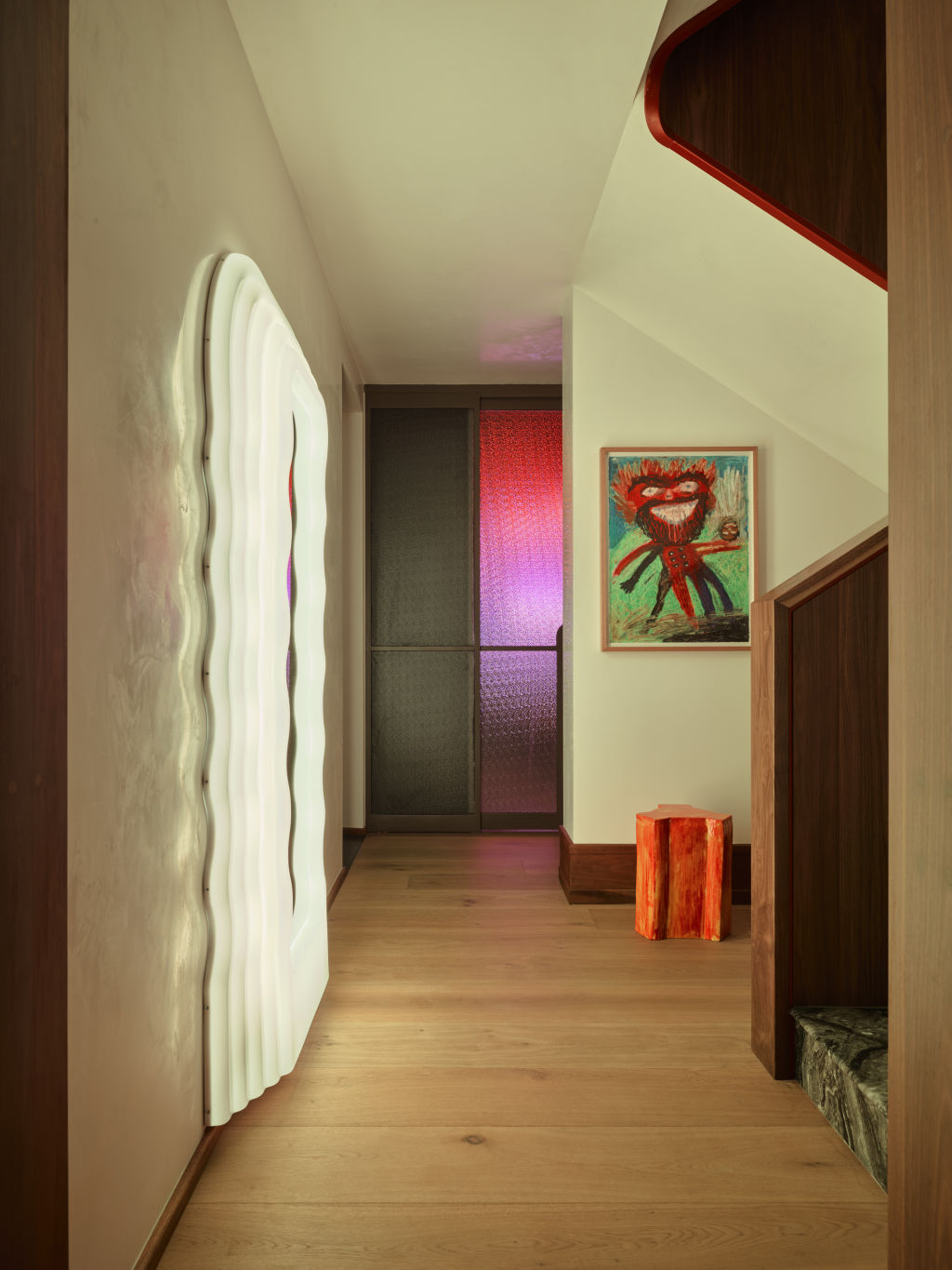 Every room pops with colour, and colourful art. Photo: Anson Smart
