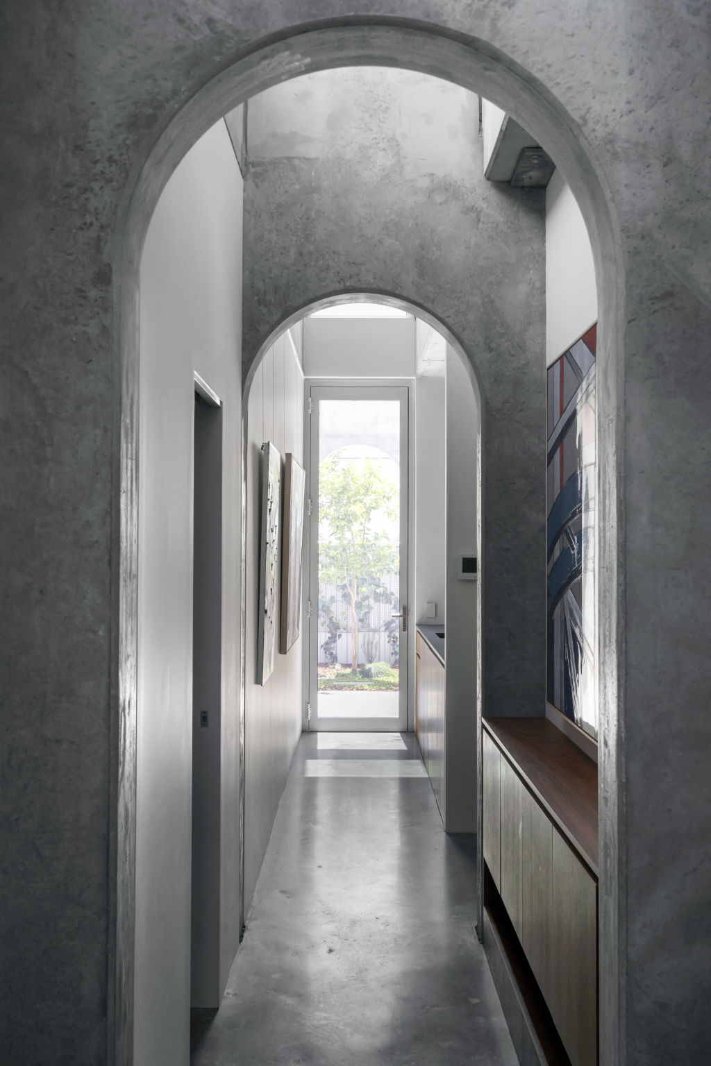 The property has a clean, minimalist design. Photo: Supplied