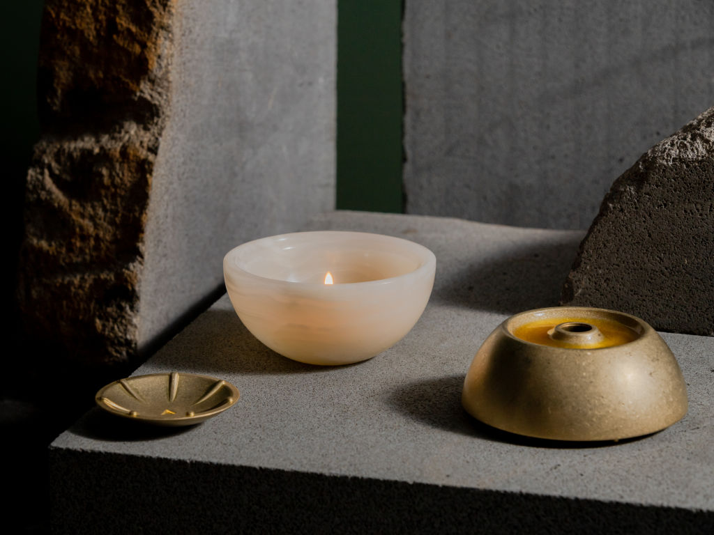 This luxe oil burner is collaboration between Australian lighting designer Christopher Boots and Salus Body.