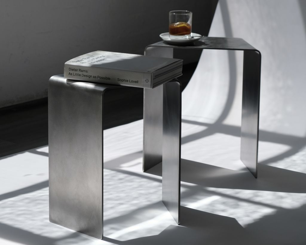 This side table is the perfect combination of sleek and strong.