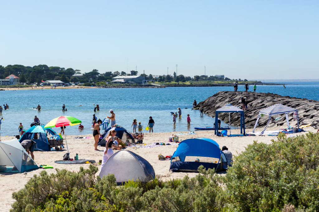 On a warm day the beach is a hive of activity.  Photo: Greg Briggs