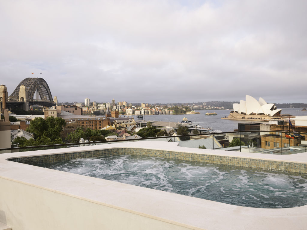 The rooftop pool is the ultimate in penthouse luxury.