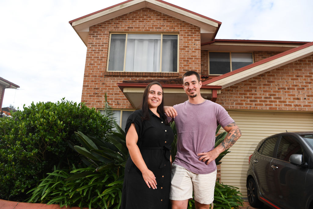 Stefania Provenzale and her partner Christopher O’Sullivan bought their townhouse in St Marys after inspecting more than 50 properties. Photo: Peter Rae