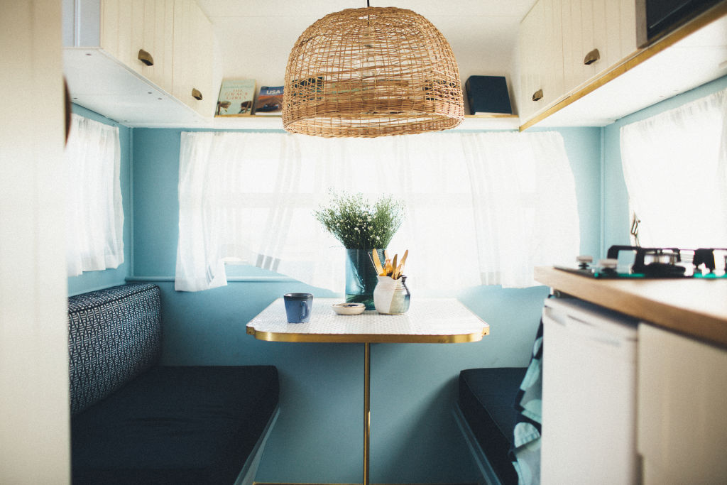Don't be afraid to use big feature pieces in a small space. Photo: Carly Brown