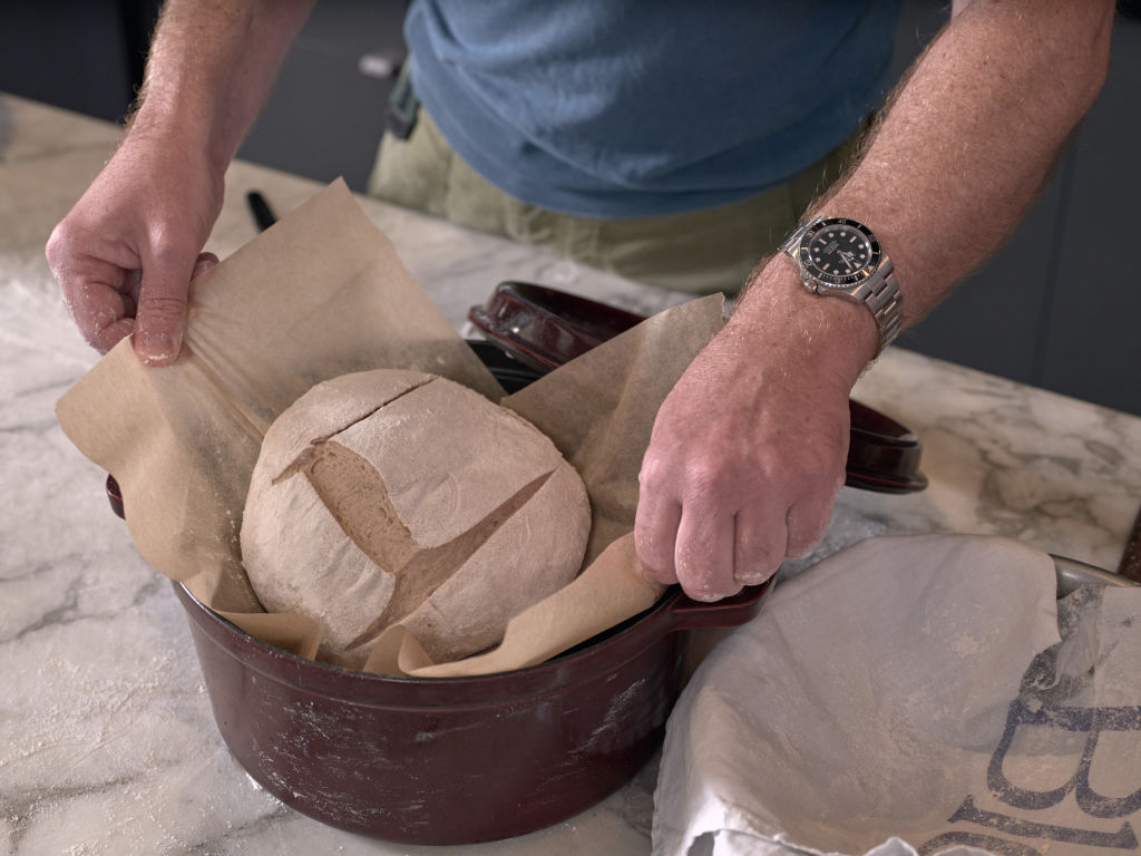 Russell says anyone can make bread - it's just a matter of patience. Photo: Graham Alderton