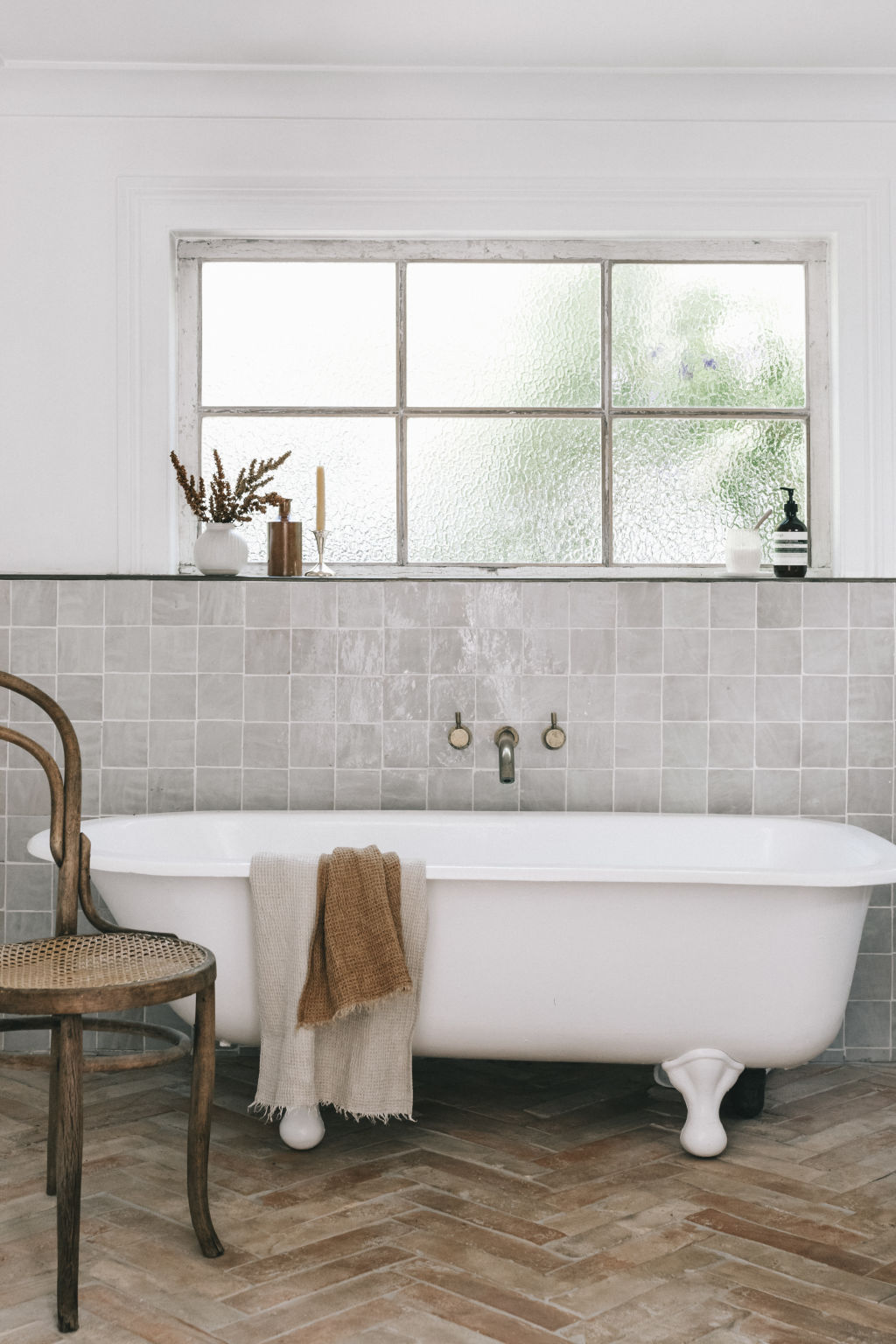 'A standout aspect of the renovation is the bathroom and laundry transformation ... the restored claw-foot bathtub is a focal point,' Jemima says. Photo: Natalie Salloum