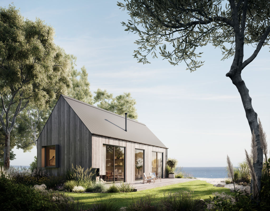 Shed's main goal is to create 'affordable, beautiful housing'. The 'Peggy', seen here, can be purchased from $42,000 as a kit home. Photo: Supplied