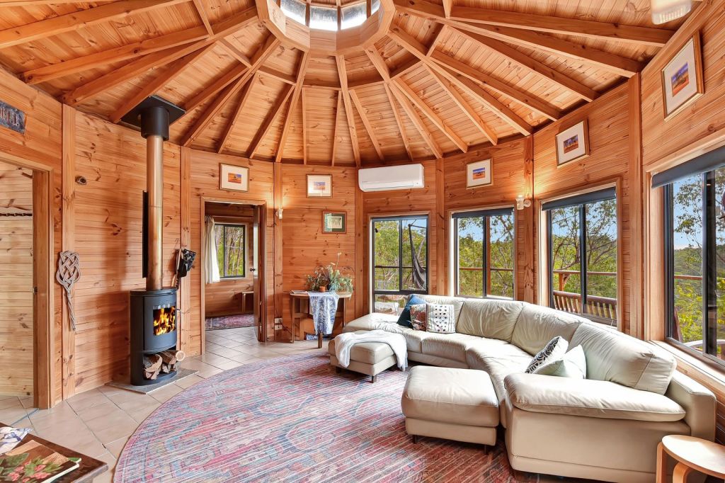 The circular yurt in beautiful bushland has been listed with hopes under $1 million. Photo: Musgrove Realty