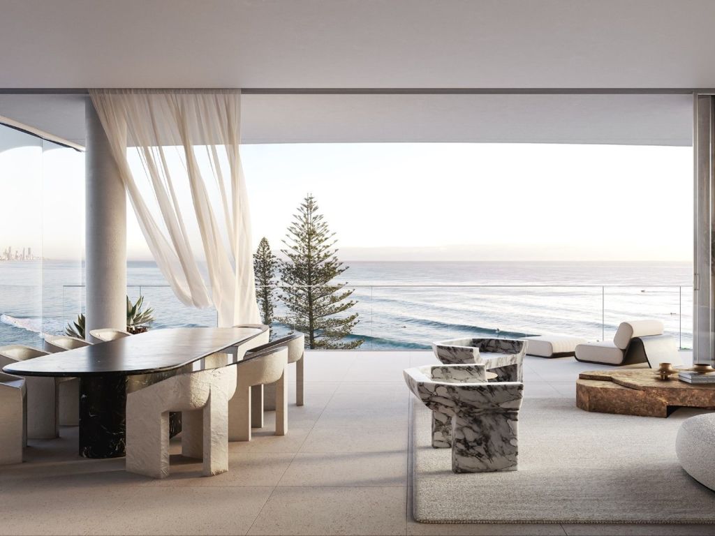 The penthouse of the Burleigh Heads Glasshouse development sold for $24 million - a new state record for an apartment. Photo: Spyre Group