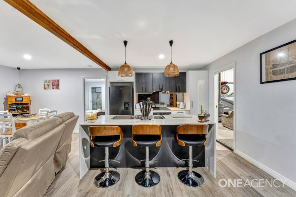 A modern and open-plan layout features inside. Photo: One Agency Burnie
