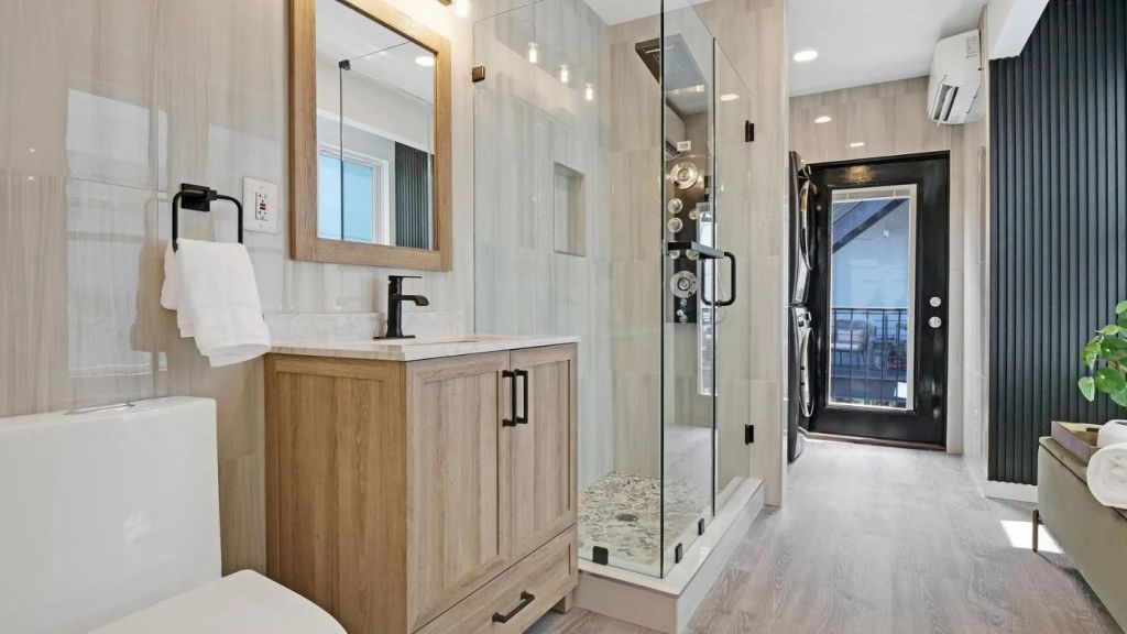 Although it is only 55-square-metres, over two levels, the one-bedroom house has luxury appointments. Photo: Pearson Smith Realty, Llc