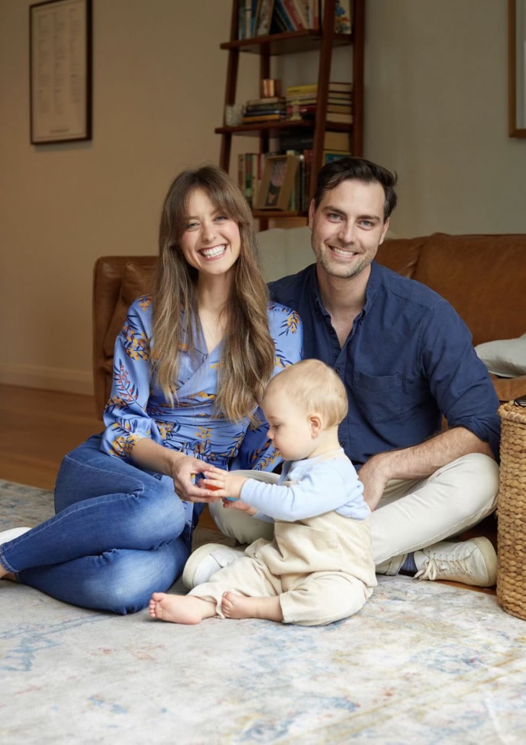 Susannah and Chris Kohler at home with their son, John. Photo: Supplied