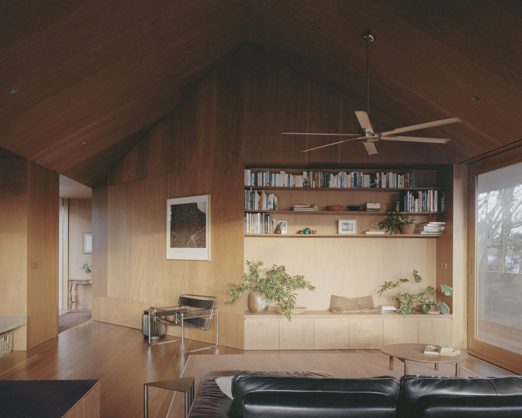 Russet and amber-coloured timber floors feature throughout the home. Photo: Rory Gardiner