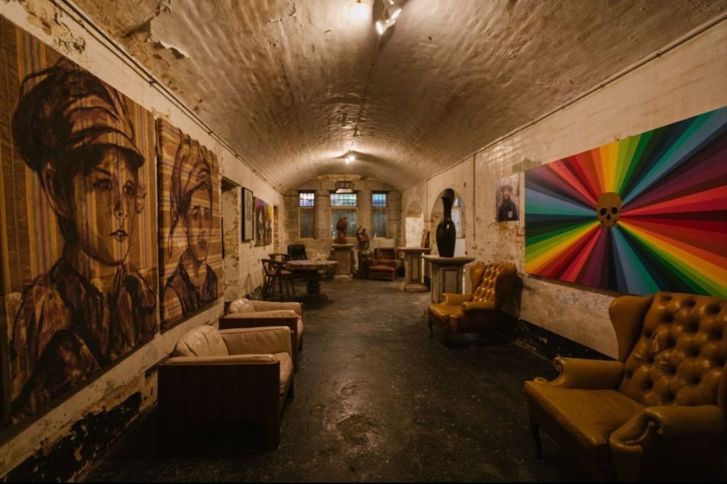 The 1861-built jail was purchased by Aussie artists in 2018. Photo: McQueen Real Estate