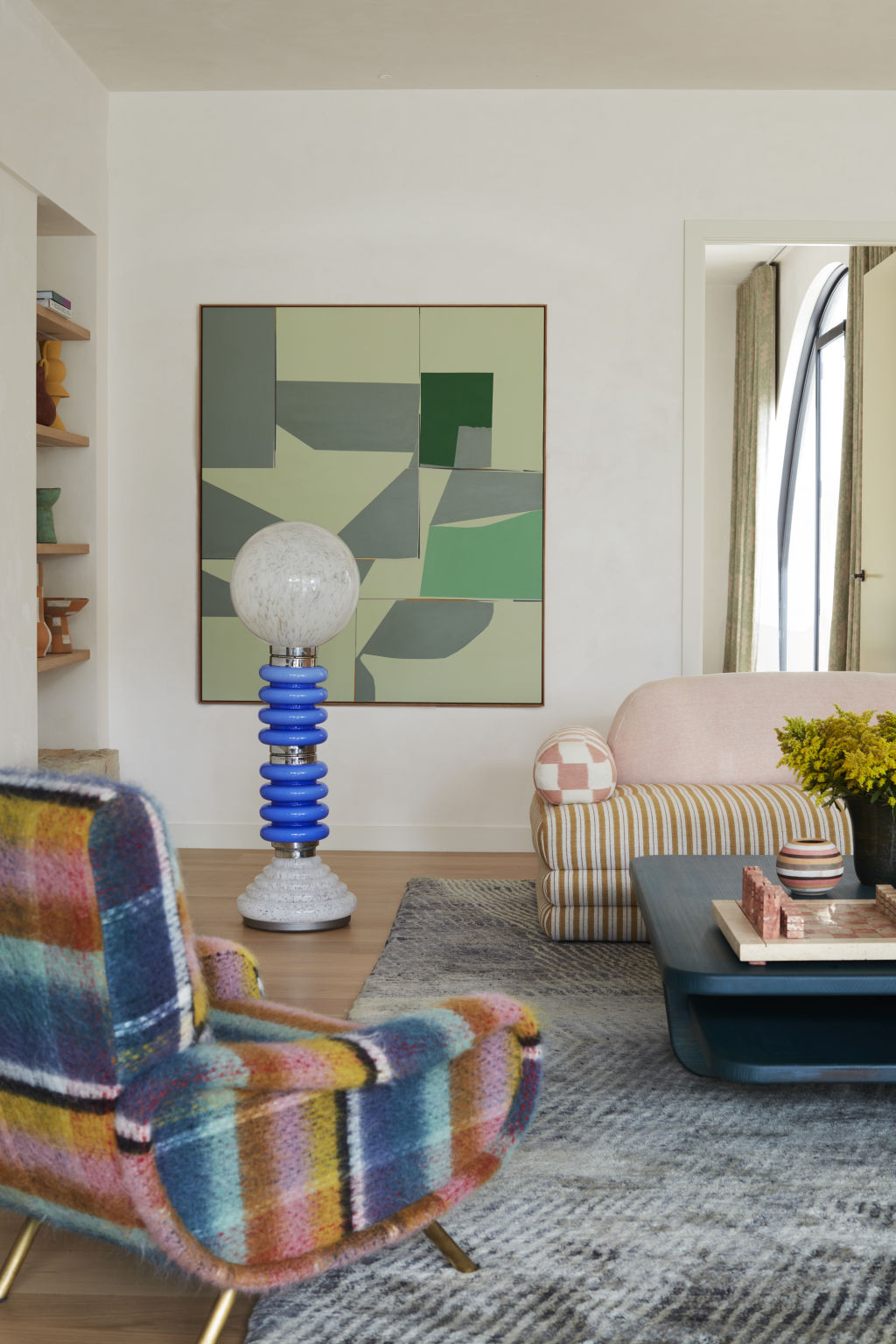 Sullivan used 'vibrant yet muted fabrics' in his Clarks Beach project, with colours linking the prints together. Photo: Prue Ruscoe