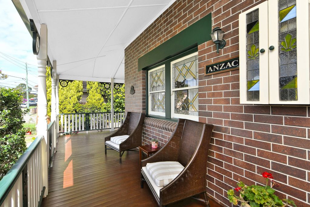 The front verandah of the Anzac house.