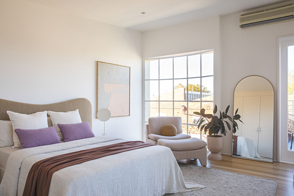 A third storey, which houses the main bedroom, was added in the renovation. Photo: Natalie Jeffcott