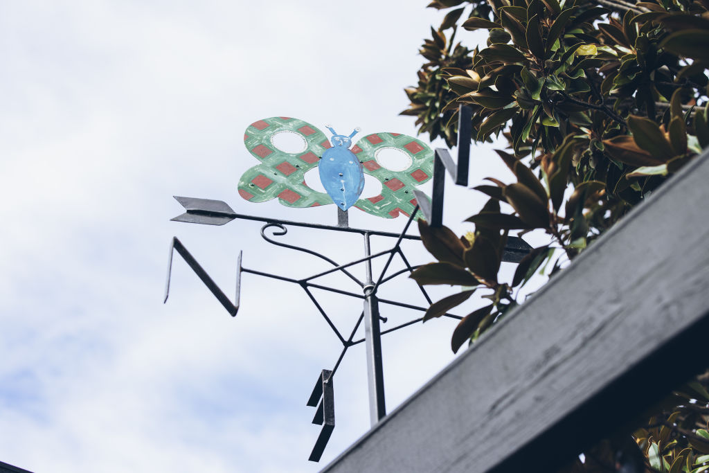 A wind vane made by a friend is one of Ceddia's favourite items. Photo: Hilary Walker