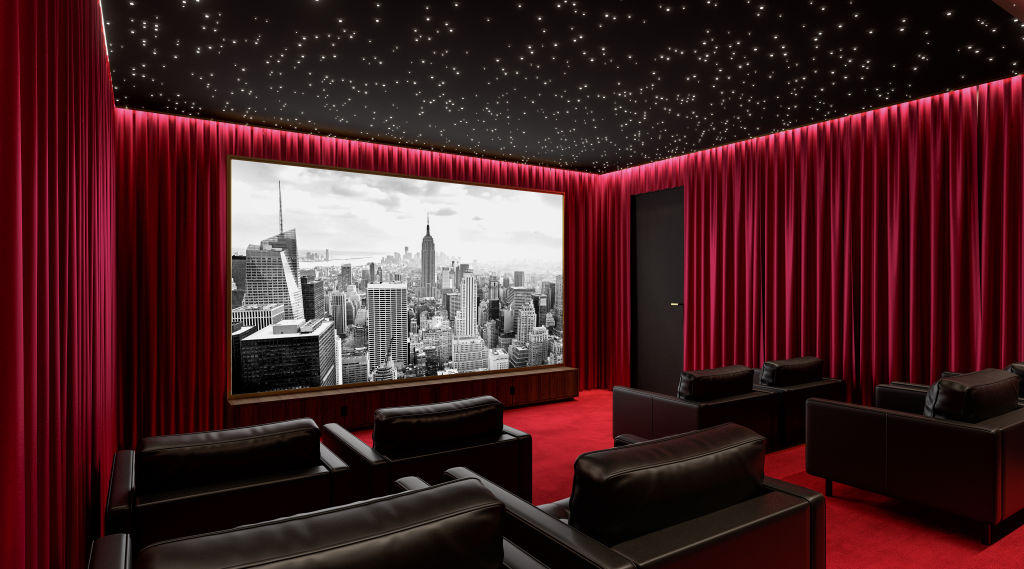 The Landmark Quarter's private cinema.