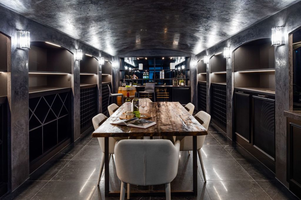 The wine room is akin to a five-star bar and restaurant. Photo: Ray White