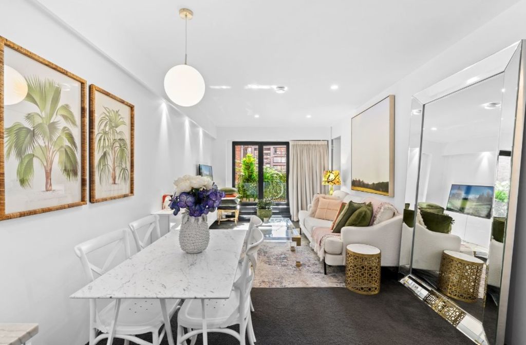 Mitch describes the overall aesthetic as "eclectic city chic". Photo: Laing Real Estate