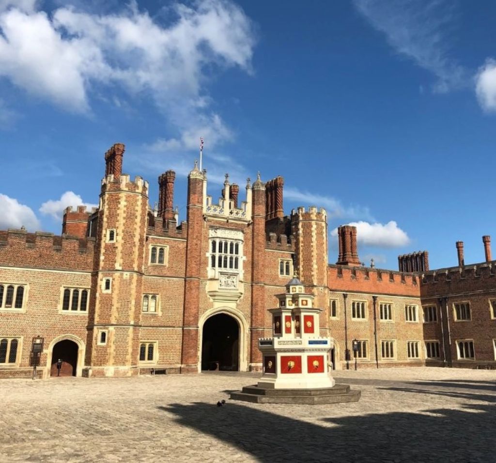 Hampton Court Palace was used as the exterior for Queen Charlotte's residence. Photo: Instagram