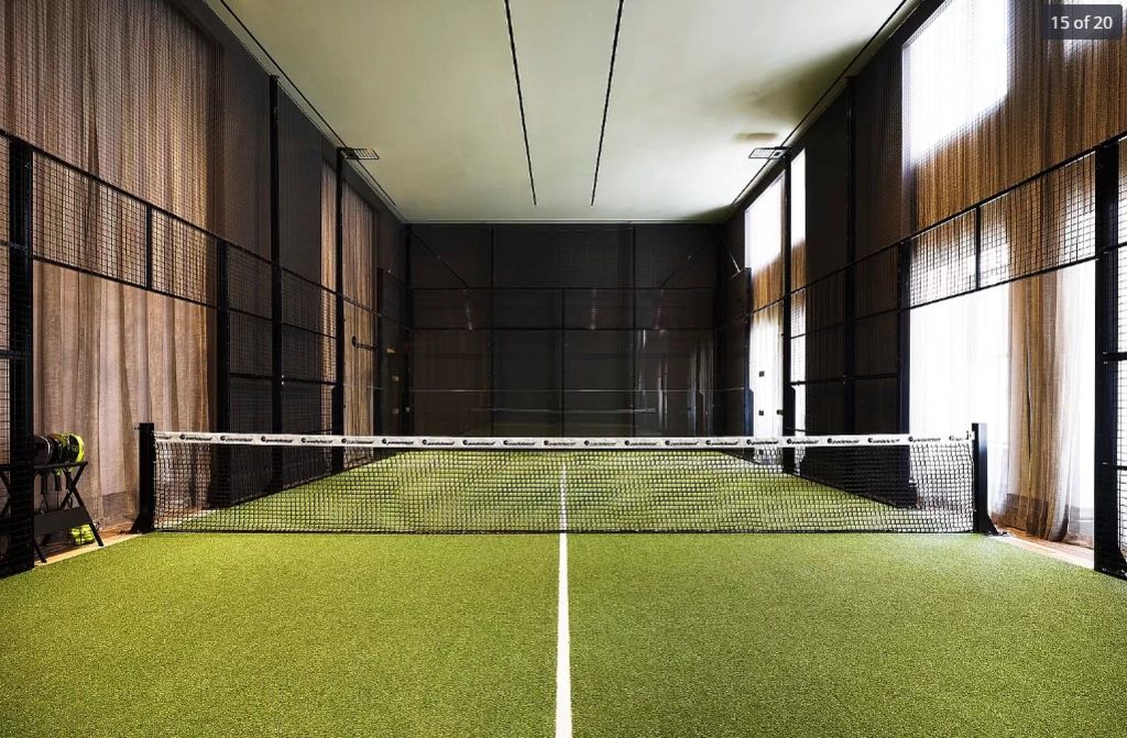 Another standout feature is the paddle court. Photo: Zillow