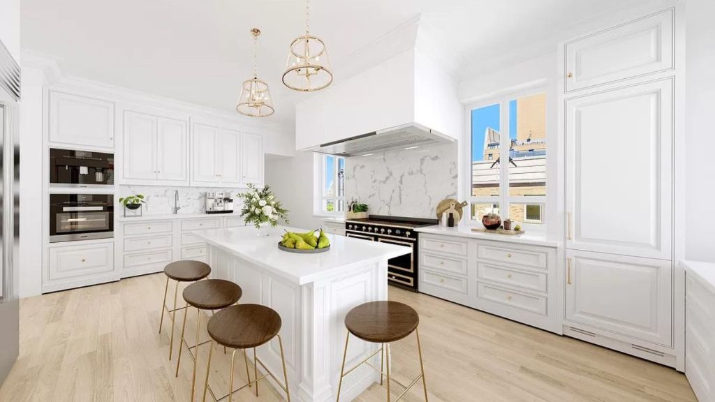 The penthouse kitchen in the Upper East Side apartment block. Photo: Street Easy