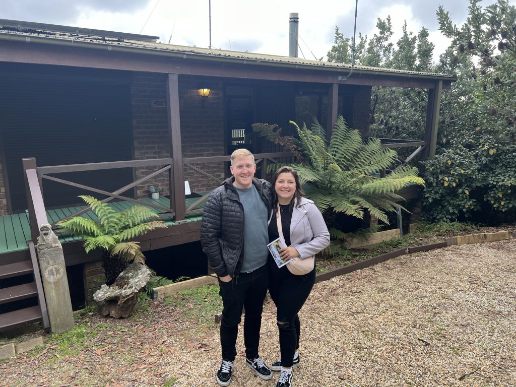 Oliver Veevers and Bernadett Lorincz purchased their three-bedroom house for $910,000 in Wentworth Falls. Photo: Supplied