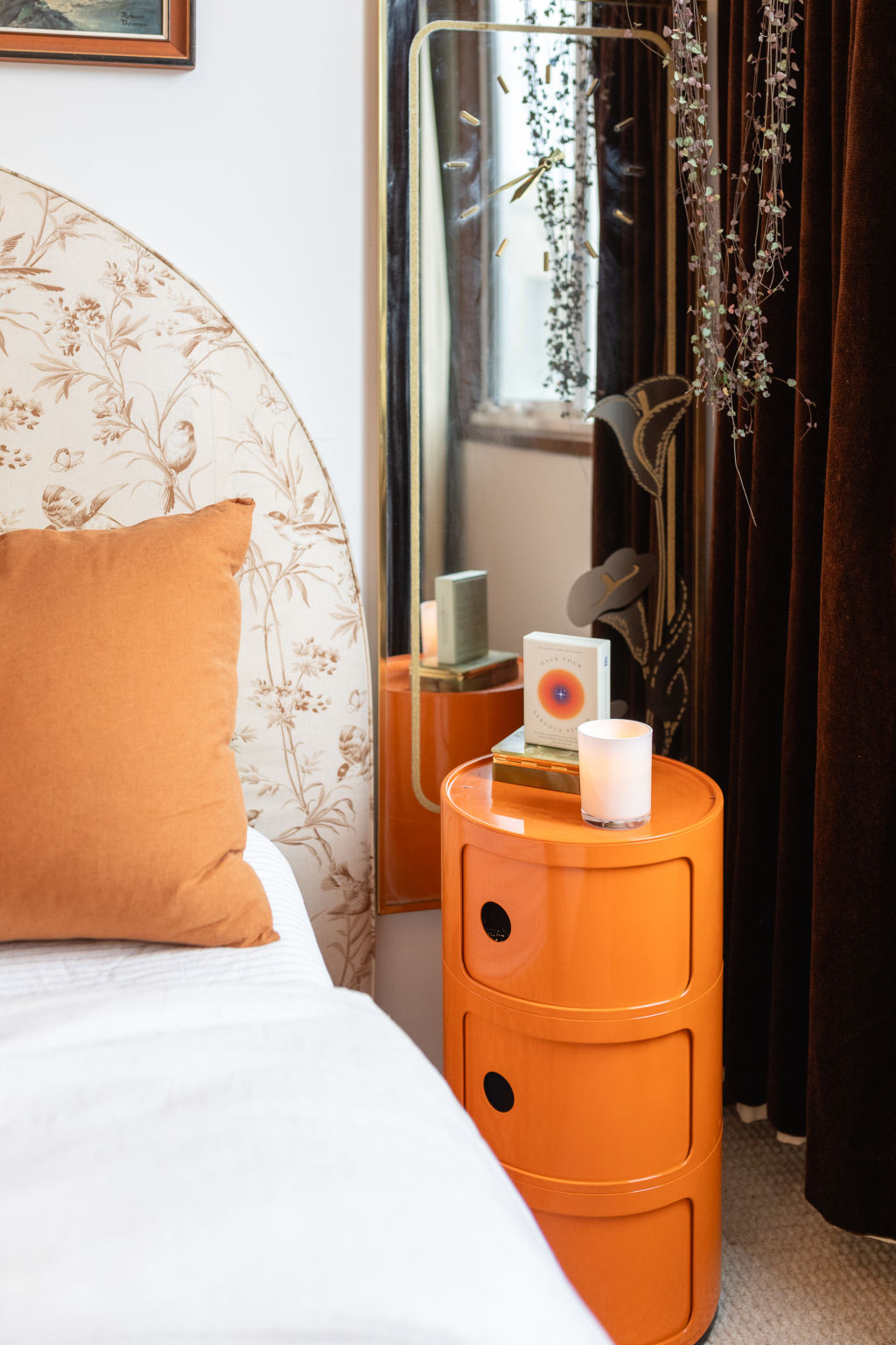 A replica Kartell Componibili brought the pop of colour the room was crying out for. Photo: Greg Briggs