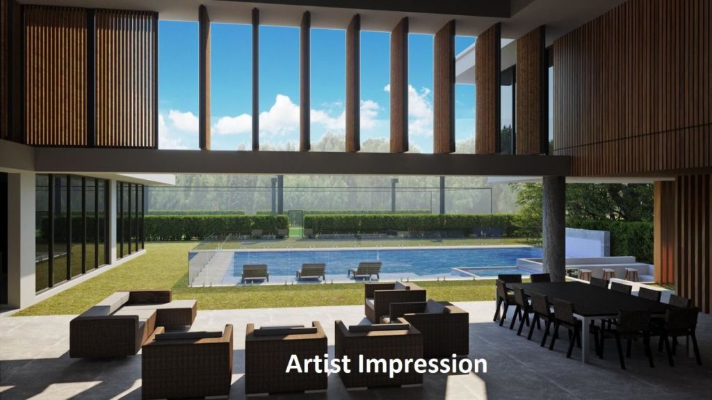 An artist's render of the trophy home that could replace the Woodside Avenue property. Photo: McGrath Strathfield