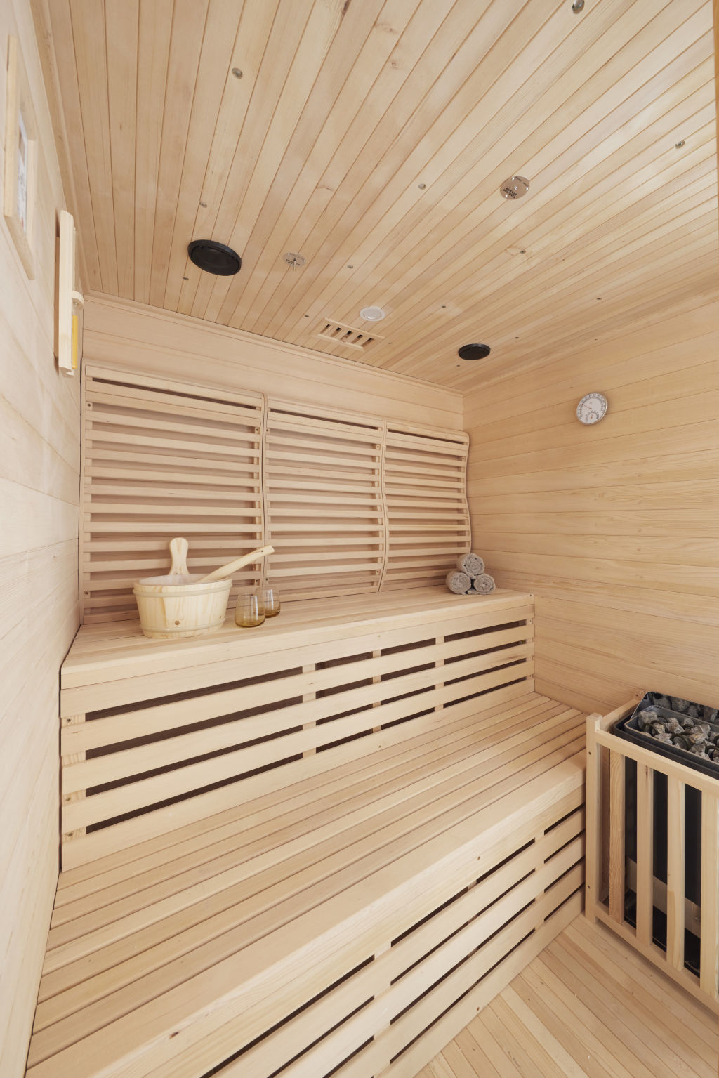 Not one, but two saunas make Marty's day. Photo: Nine