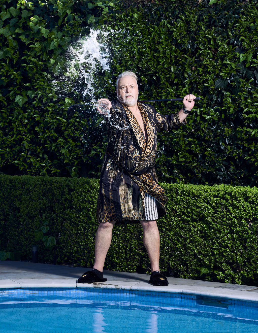 Radio host Kyle Sandilands at home in Sydney, shot by Nic Walker for AFR Magazine, in October last year. Photo: Nic Walker/Australian Financial Review