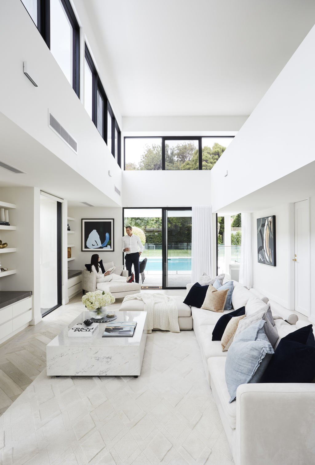 High ceilings were a major drawcard, which the couple took full advantage of during renovations. Photo: Annette O'Brien