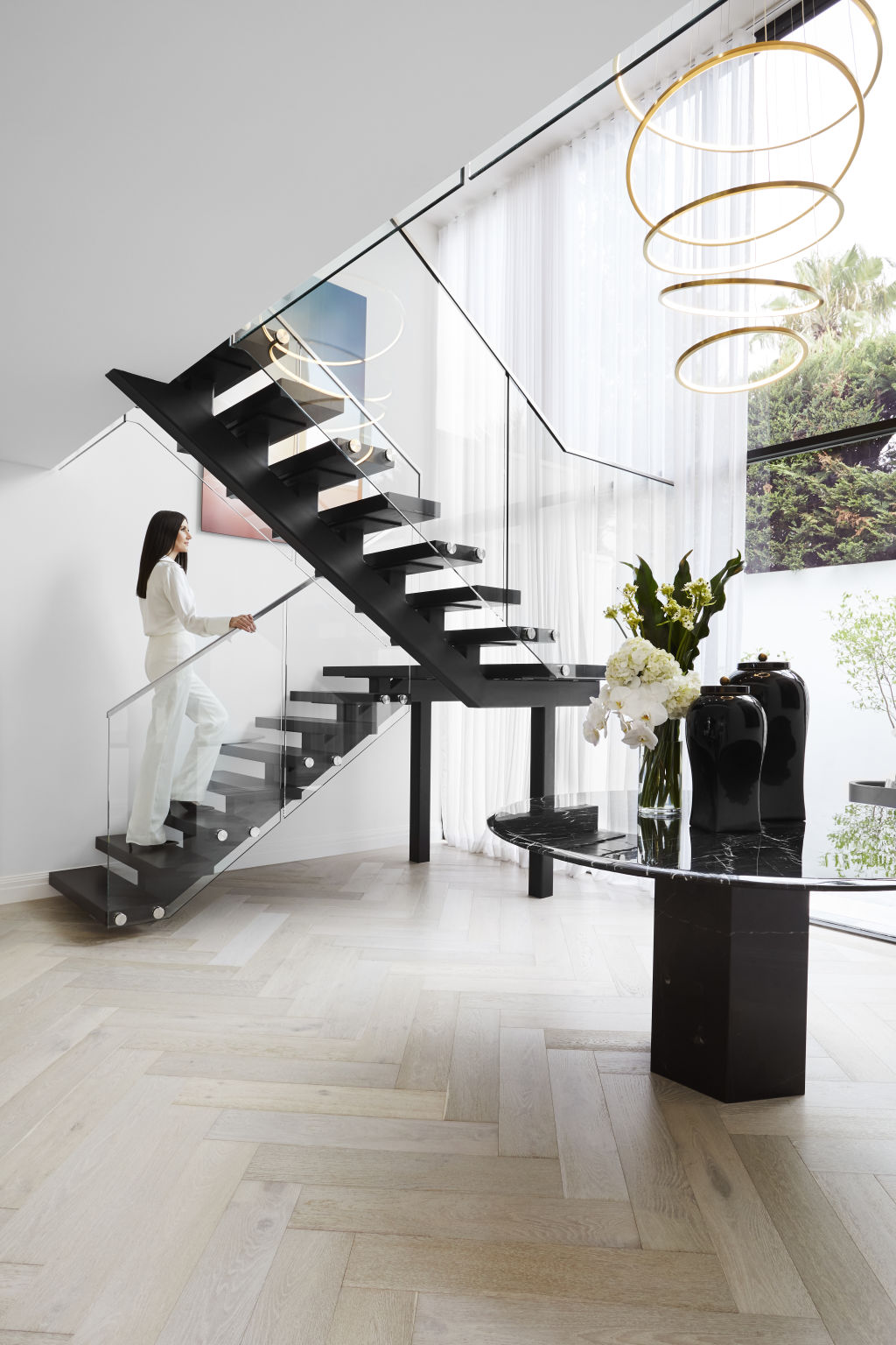 The two-storey home enjoys natural light from all angles. Photo: Annette O'Brien