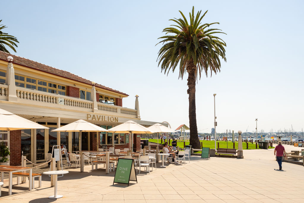 The vista from the Geelong Pavilion is glorious.  Photo: Greg Briggs