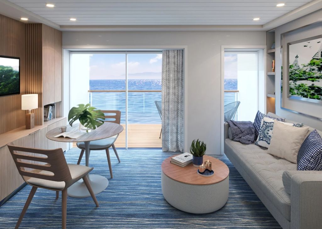 Inside an 'entry-level' apartment on the cruise ship. Photo: Storylines