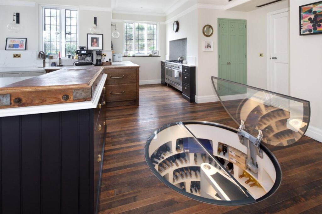 The wine cellar is built into the floor. Photo: Rightmove