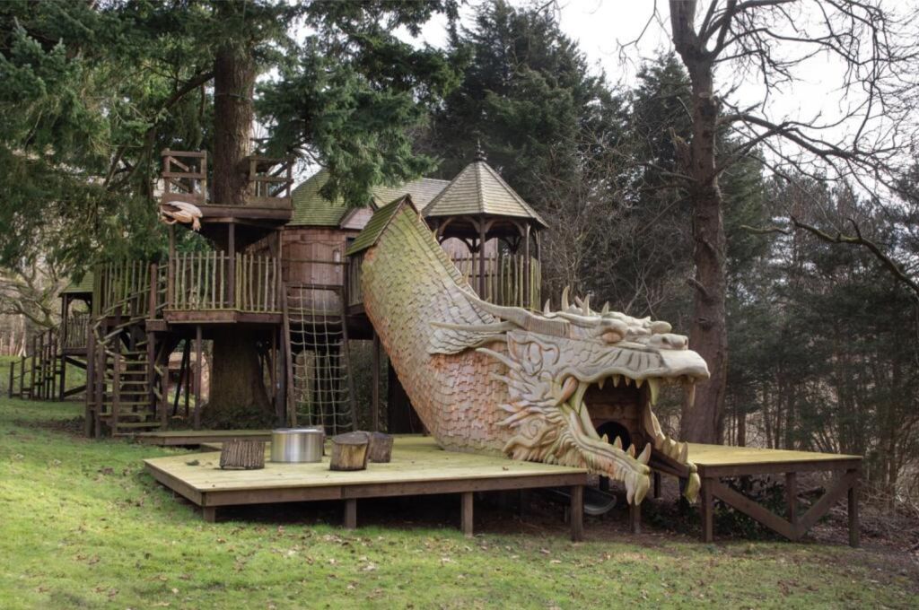 There is a fantasy-inspired slide in the garden. Photo: Rightmove