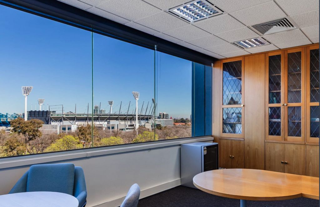 Watch and hear the MCG from your five-level office