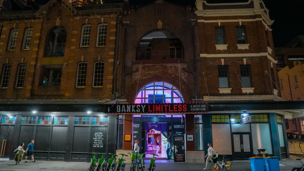 Global Banksy exhibition opens at Circular Quay site